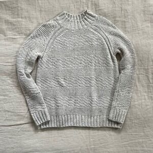 prAna Nemma Organic Cotton Chunky Knit Mock Neck Sweater Small